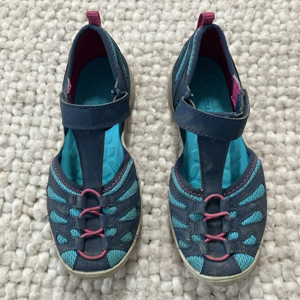 Kids Merrell Hydro Jr Blue Shoes Size 2.0W Sandals Water Outdoors Canoe Beach